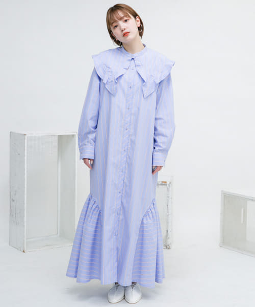 セール 50%OFF】2WAYビッグカラーワンピース(505879565