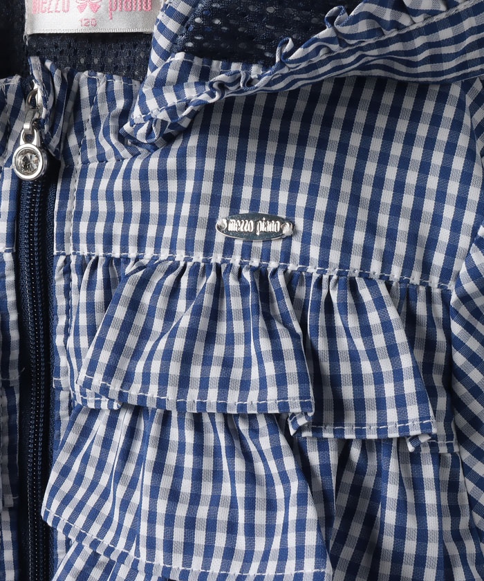 豊富な商品から 50%OFF】メゾピアノ セール mezzo ギンガムフリルウイン piano Jacket Blouson