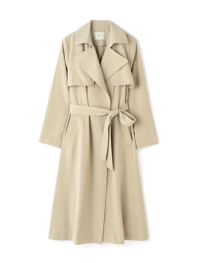 セール 50%OFF】とろみガウントレンチコート《S Size Line セール 50%OFF】とろみガウントレンチコート《S Size Line