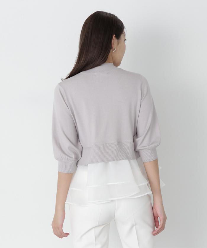 セール】シアーフリルレイヤードスプリングニット 24SS