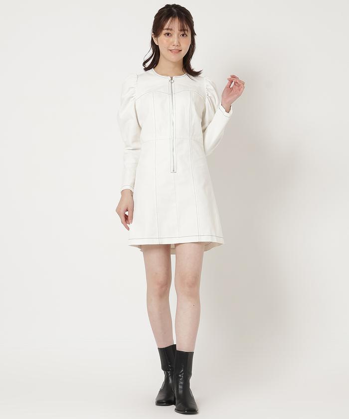 ★REISS Zamera アニマルルーシュフロントミニ 上質ワンピ★ XS-Lサイズあり【SETTAN/セッタン】フラワーレース/ フリル