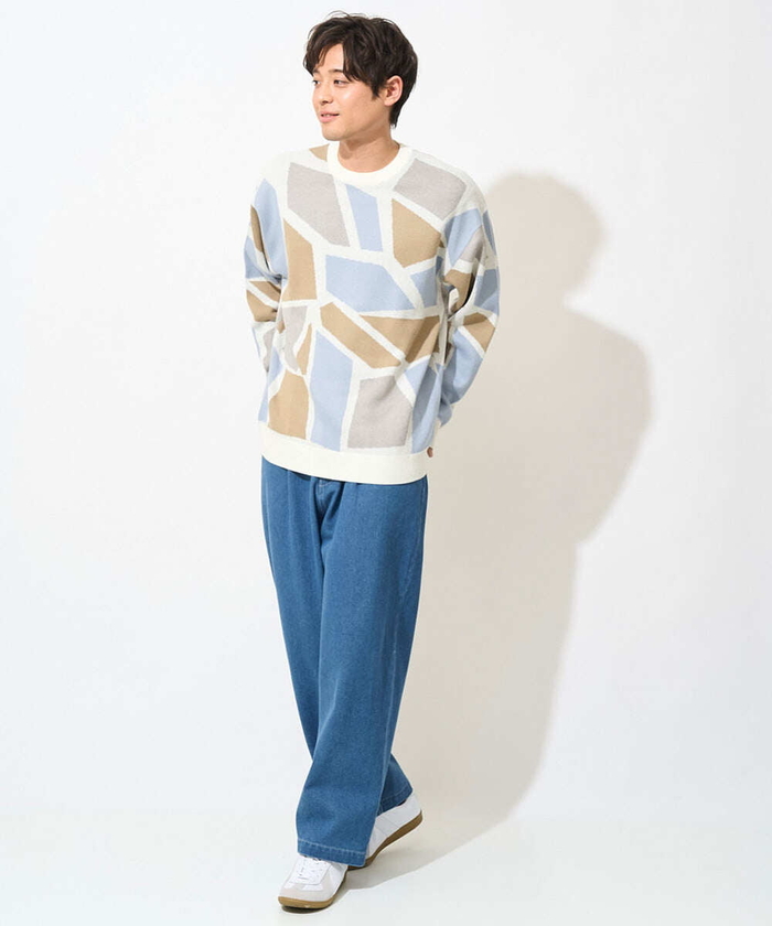 【90s】アルマーニ ジーンズ　デニム スラックス　ワイド　2タック　アーカイブ 古着 90s Italy製 GIORGIO ARMANI 2タック 上質 ストライプ