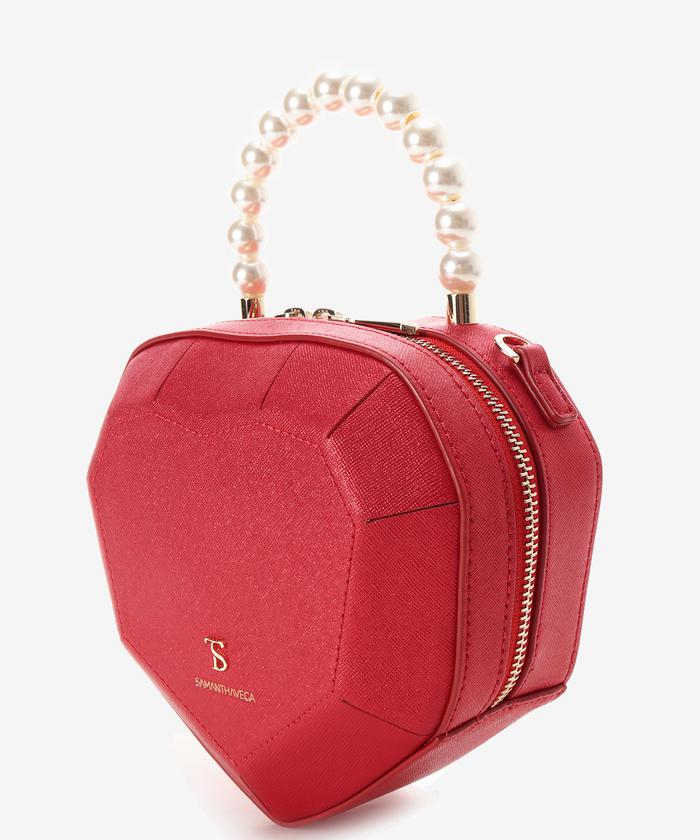大人気!! SAMANTHAVEGA ハートパールショルダーバッグ セール 50%OFF】ハートパールショルダーバッグ(505890397