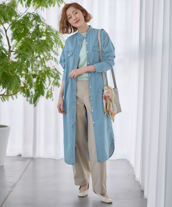 セール】【Oggi4月号掲載/洗える】23区DENIM ライトダンガリー セール】【Oggi4月号掲載/洗える】23区DENIM ライトダンガリー