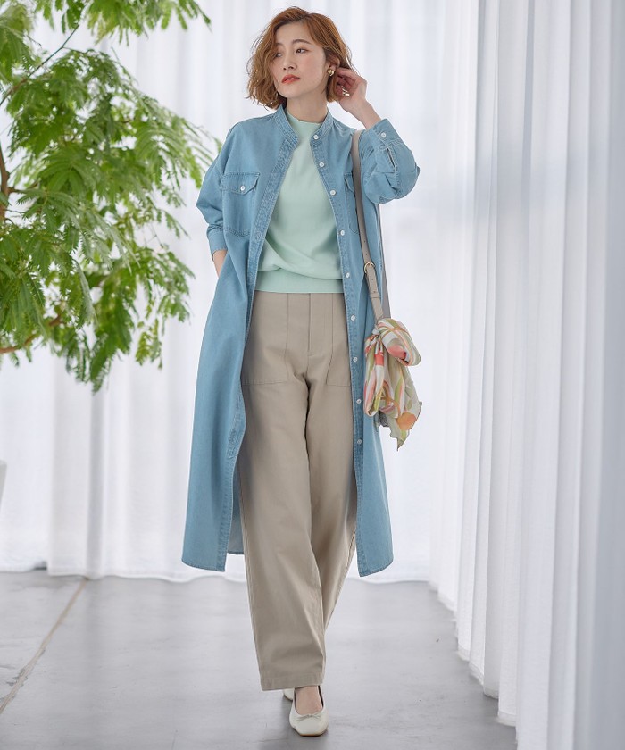 セール】【Oggi4月号掲載/洗える】23区DENIM ライトダンガリー セール】【Oggi4月号掲載/洗える】23区DENIM ライトダンガリー