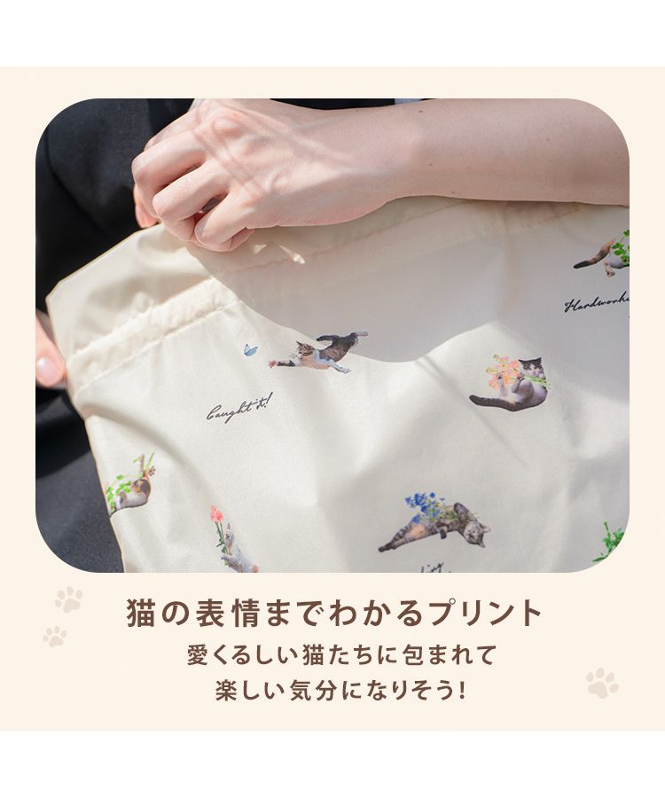 巾着&エコバッグ♡レディパネル Wpc.公式】沖昌之×Wpc. トートバッグ 猫 ねこ 撥水 巾着バッグ