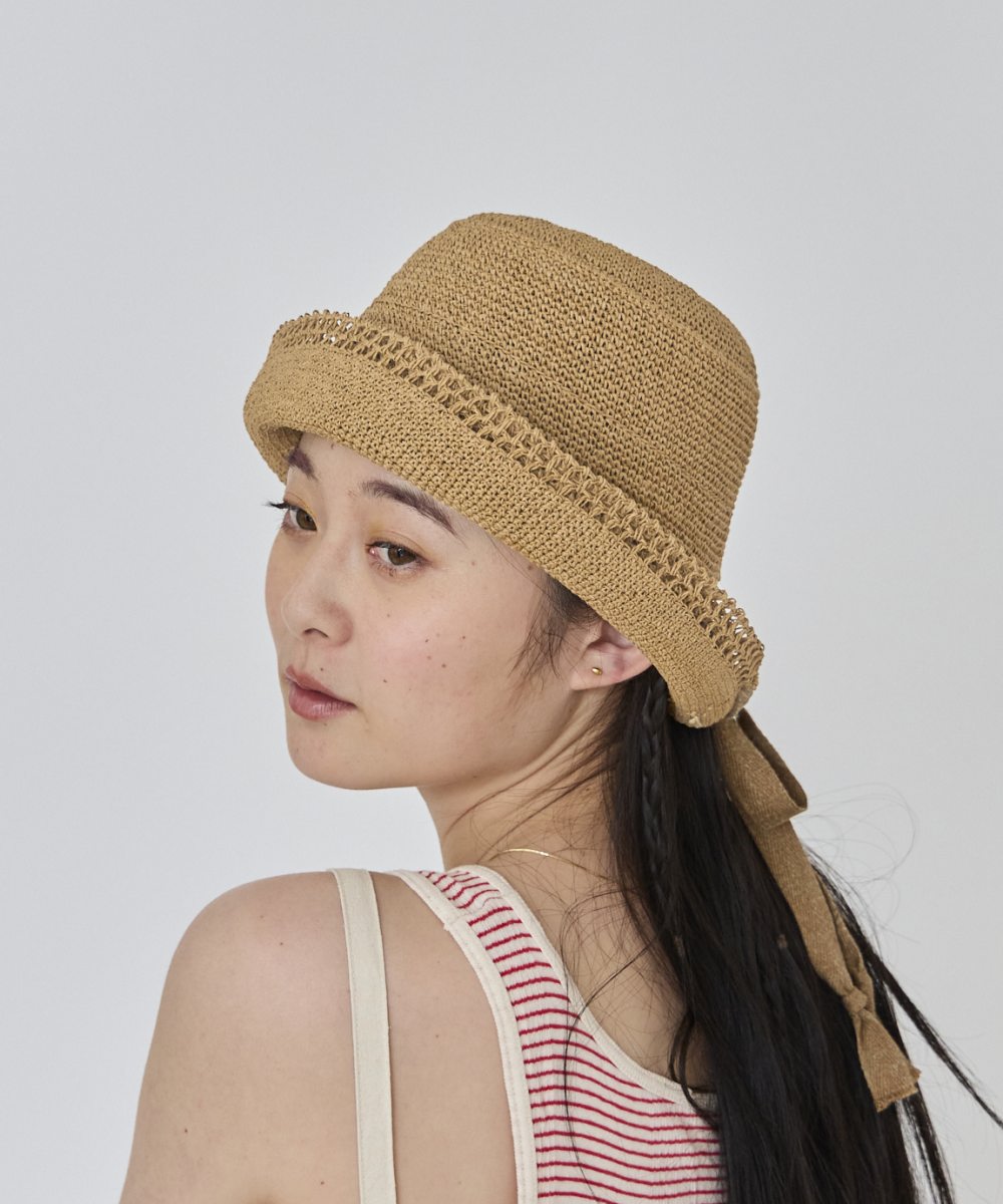 オーバーライド OVERRIDE OVERRIDE PAPER CROCHET BONNET
