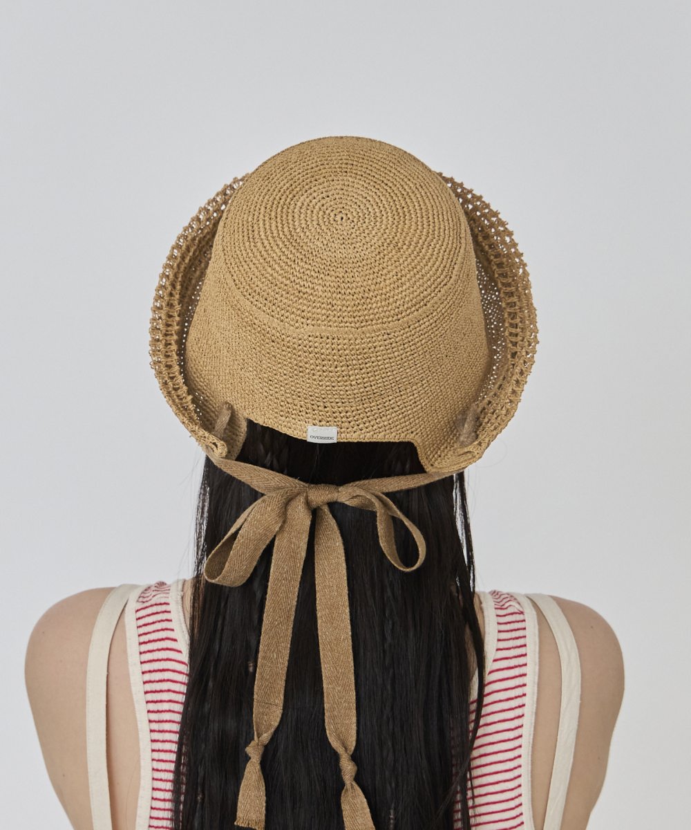 OVERRIDE PAPER CROCHET BONNET | 58cm(58) NAVY (71