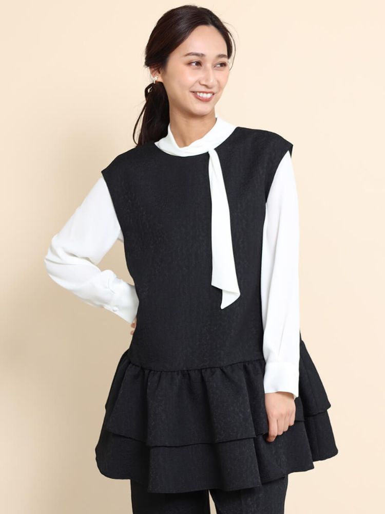 今週のおすすめ製品 セール】フェンネル FENNEL UP ジャガードチュニックジレ(SET トップス