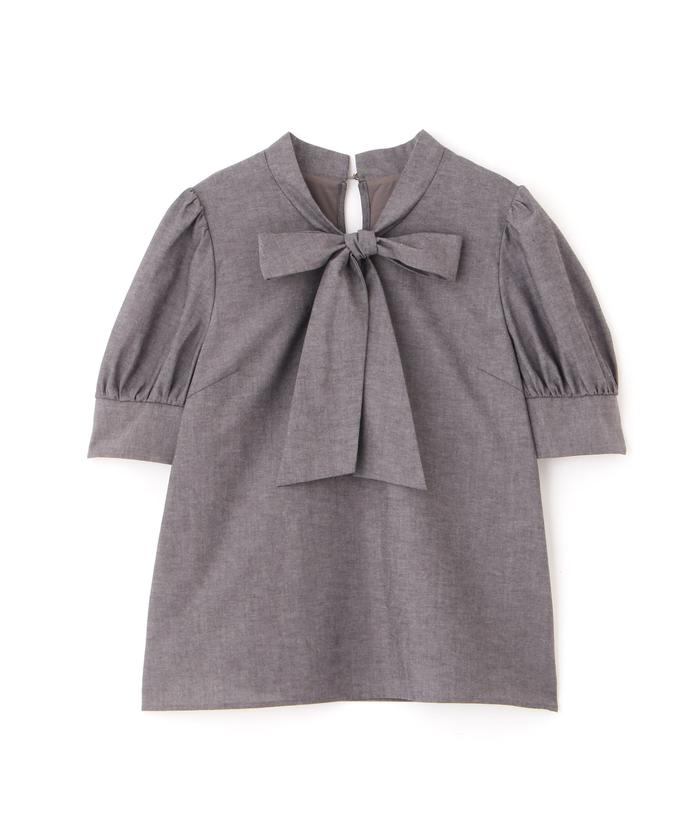 セール 30%OFF】シャンブレーリボンボウタイブラウス(505892227
