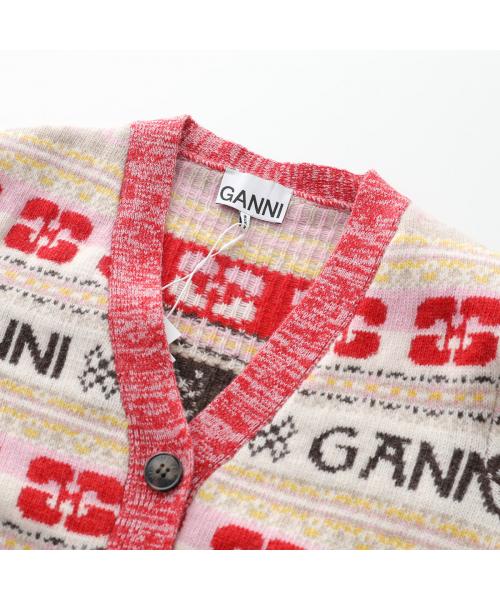 クーポン】【セール12%OFF】GANNI ニット カーディガン Logo Wool Mix ...