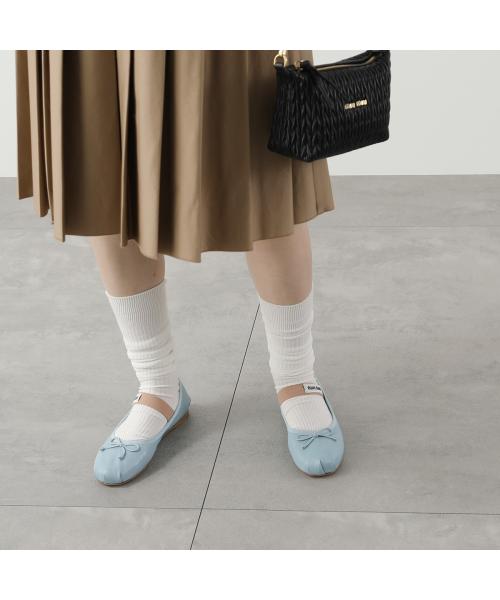 セール】MIUMIU バレエシューズ 5F794D XUU レザー バレリーナ セール】MIUMIU バレエシューズ 5F794D XUU レザー バレリーナ