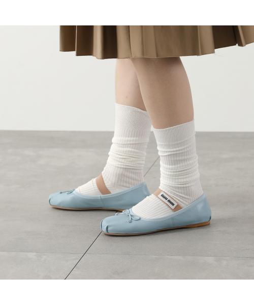 セール】MIUMIU バレエシューズ 5F794D XUU レザー バレリーナ セール】MIUMIU バレエシューズ 5F794D XUU レザー バレリーナ