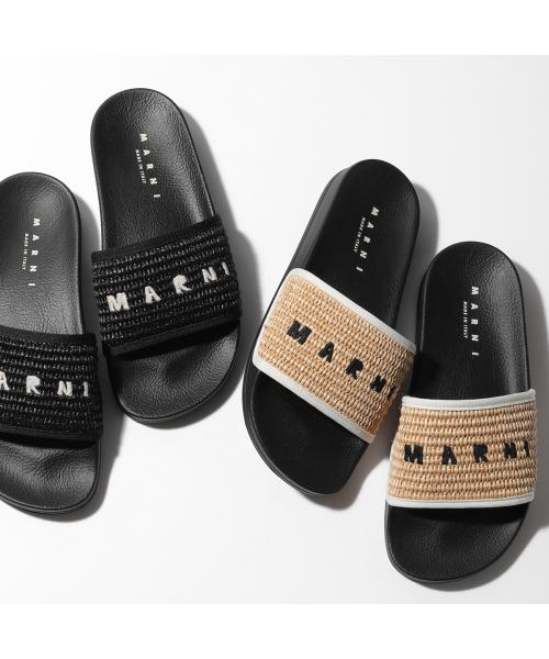 sam　　MARNI ブラック スポーツサンダル セール】MARNI サンダル SAMS016102 P3860 ロゴ刺繍 (505893541
