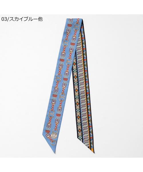 エルメス　ツイリー　スカーフ　新品 エルメスツイリー 新タグ 青/黄土色 レディース スカーフ HERMES