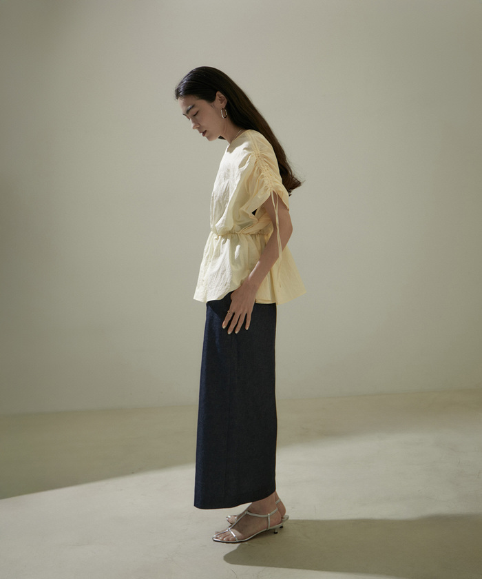 SALON adam et rope'シャーリングスリーブブラウス SALON adam et rope'｜【WEB限定】シャーリングスリーブブラウス