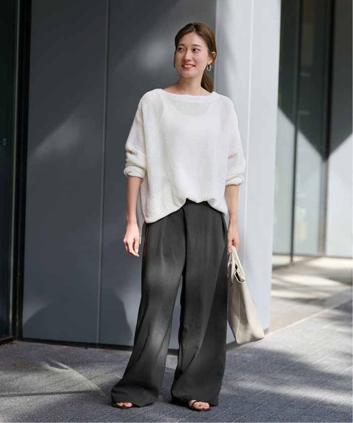 超歓迎された セール】《追加》撥水強撚ポリエステルラップワイドパンツ パンツ