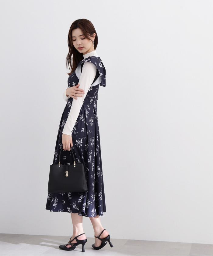 人気完売商品♡花柄フリル袖ワンピースPSサイズ／プロポーション プロポーションボディドレッシング PROPORTION BODY DRESSING 花
