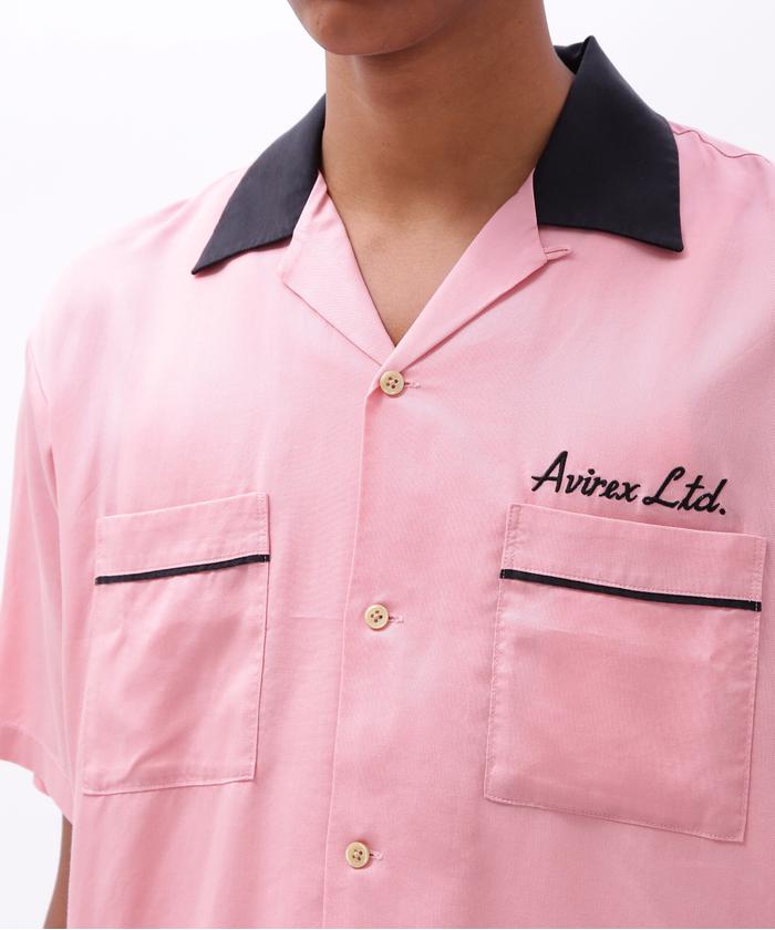 AVIREX ぎこちない 開襟シャツ ボウリングシャツ