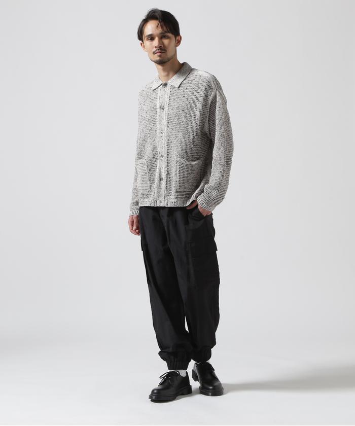 YOKE ニットカーディガン YOKE/ヨーク/MESH KNITTED BUTTONED CARDIGAN(505894330