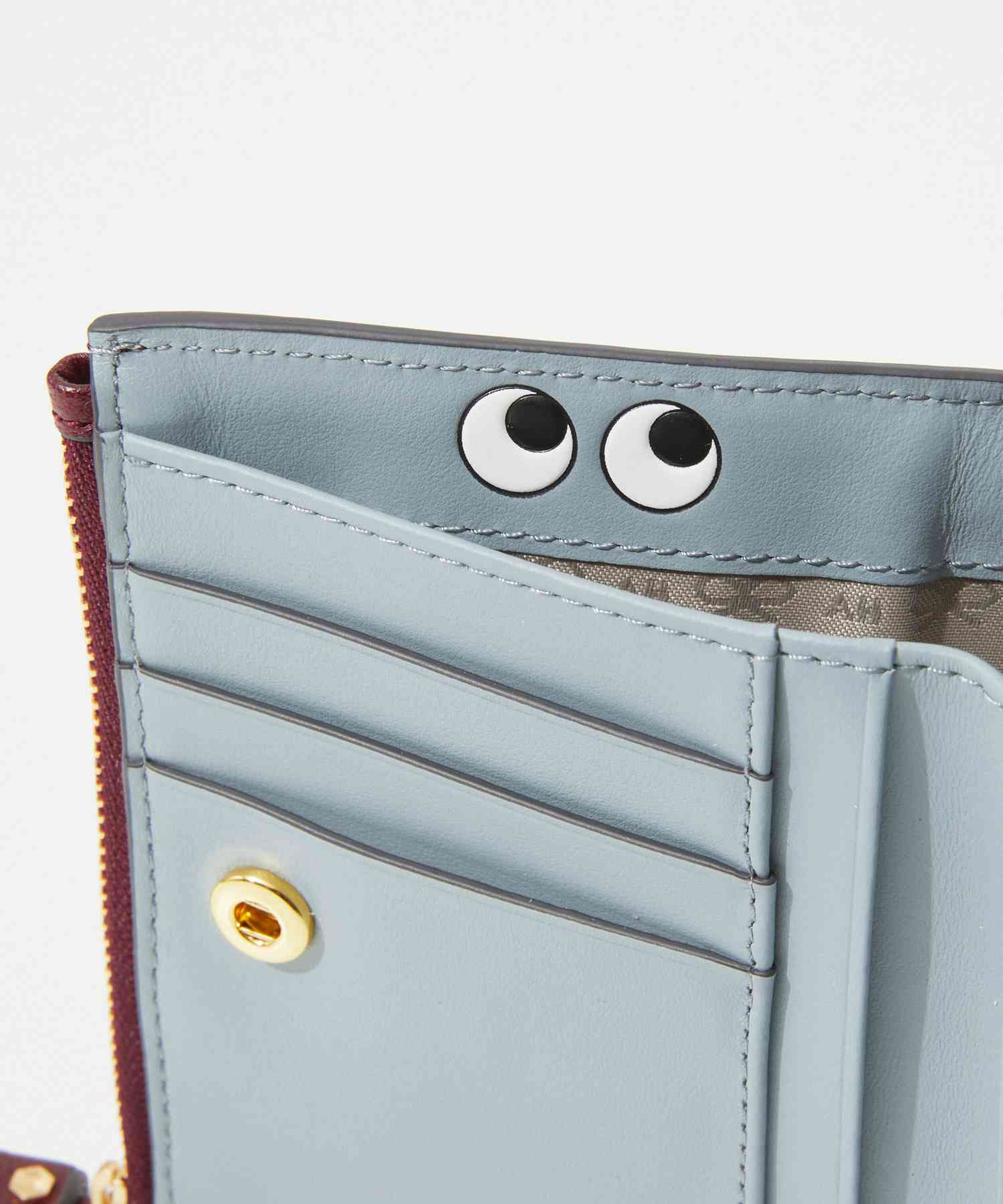 美品 ANYA HINDMARCH 二つ折り財布 グレー アニヤ ハインドマーチ ANYA HINDMARCH 5050925 188029 二つ折り