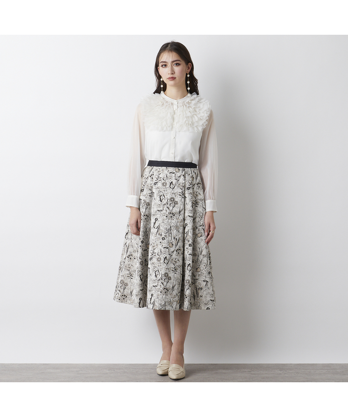 Audie a Muses ローズティアラ 裾レース付ボリュームスカート Audie a Muses ローズティアラ 裾レース付ボリュームスカート