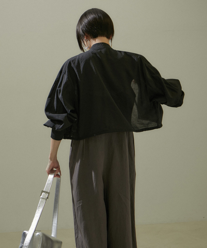 サロンアダムエロペ　[24SS]シアークロップドブルゾン【洗える】 SALON adam et rope'（サロン アダム エ ロペ）の「[24SS]シアー