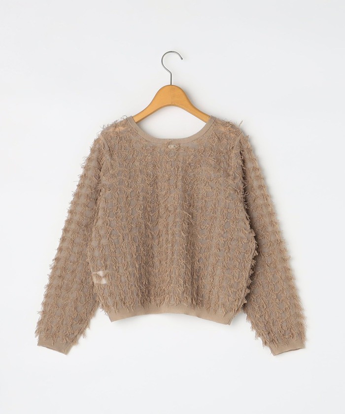 セール 30%OFF】《手洗い可能》カットフリンジ2WAYカーディガン