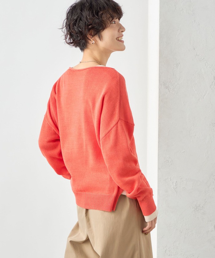 セール 30%OFF】《手洗い可能》ギマコットンボートネックプル