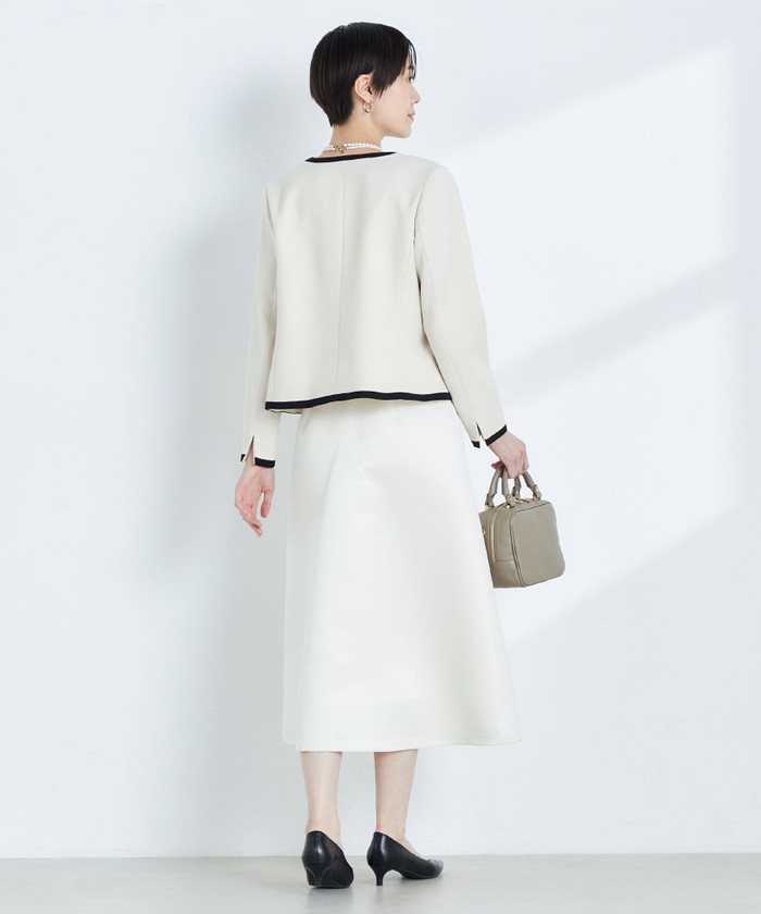 クーポン】【セール 30%OFF】◇【WEB限定】配色ノーカラー