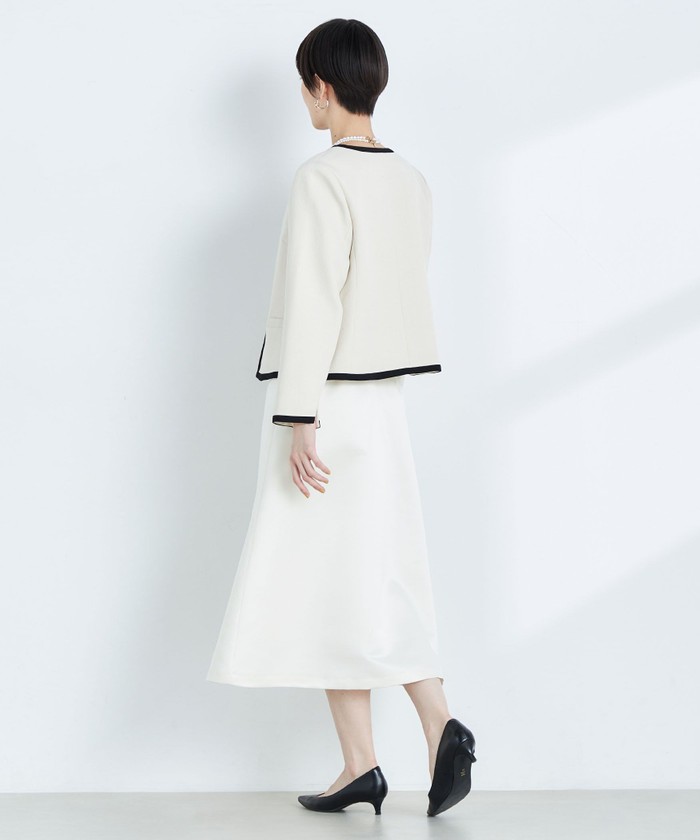 クーポン】【セール 30%OFF】◇【WEB限定】配色ノーカラー