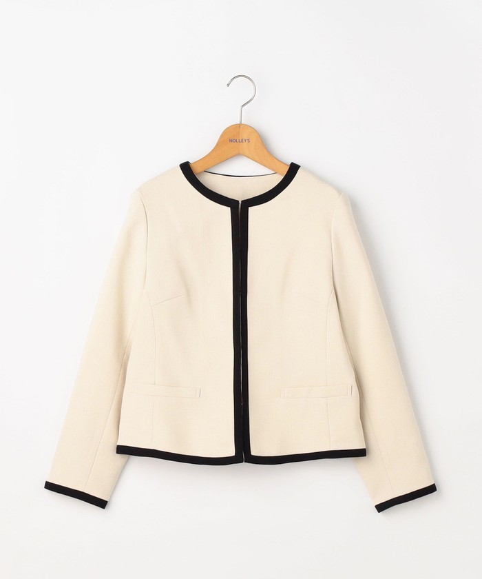 クーポン】【セール 30%OFF】◇【WEB限定】配色ノーカラー