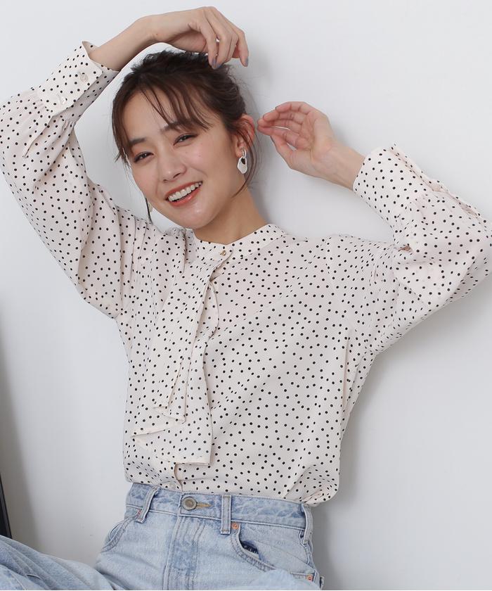 N.Natural Beauty Basic ボウタイ風とろみブラウス N.（N. Natural Beauty Basic）（エヌエヌナチュラル