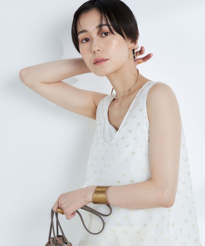 NOLLEY´S 完売品‼︎【KIRYU】ラメジャガード2WAYギャザーブラウス