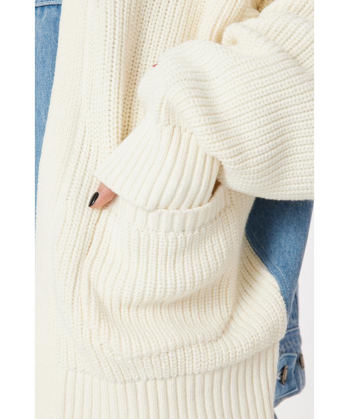 DENIM ドッキングカーディガン(505896642) | ロデオクラウンズ DENIM ドッキングカーディガン(505896642) | ロデオクラウンズ
