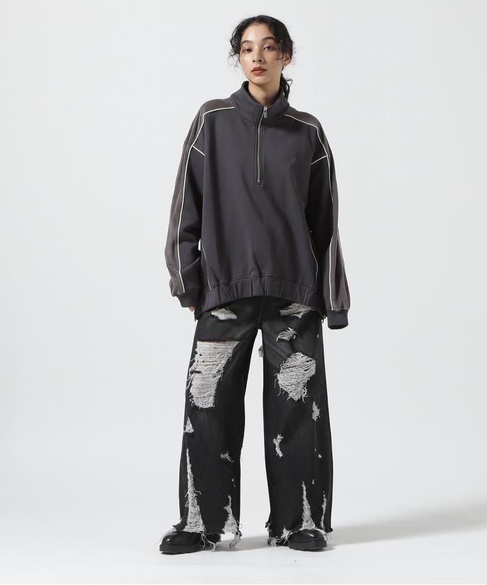 MAISON SPECIAL/メゾンスペシャル/Side Line Half Zip Sweat