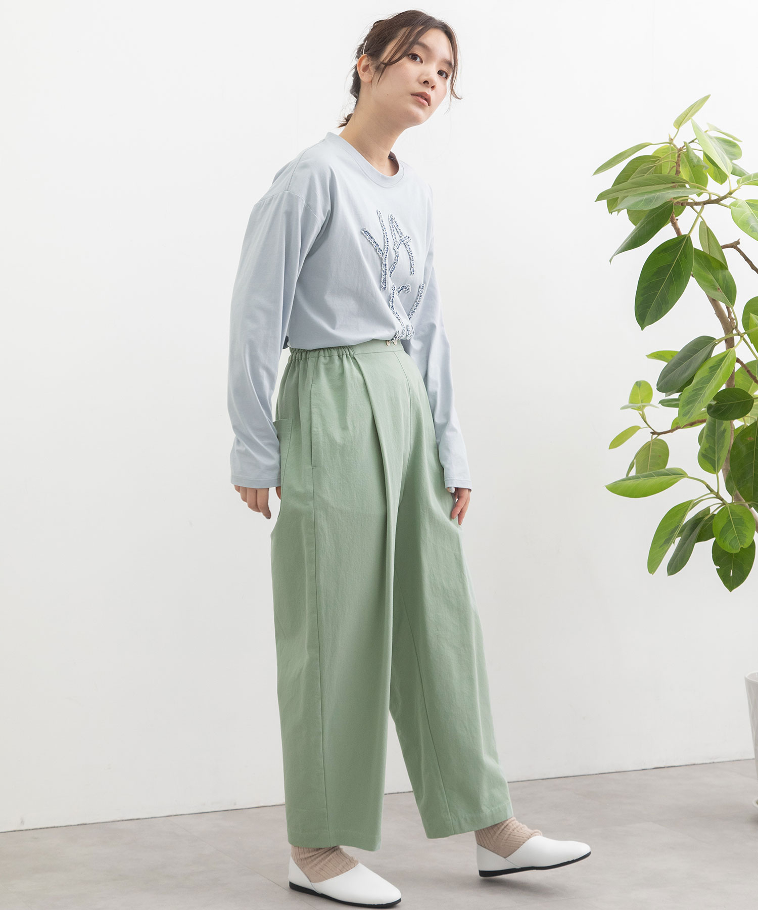 PATOU パトゥ コットン オープン プレイスーツ オールインワン Patou(パトゥ) オーガニックコットン＆ウール ロングテーラード