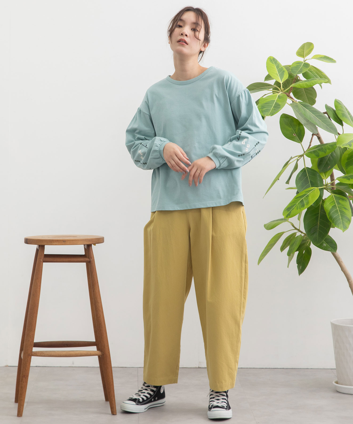 セール 50%OFF】洗いざらしコットンツイルパンツ(505897647