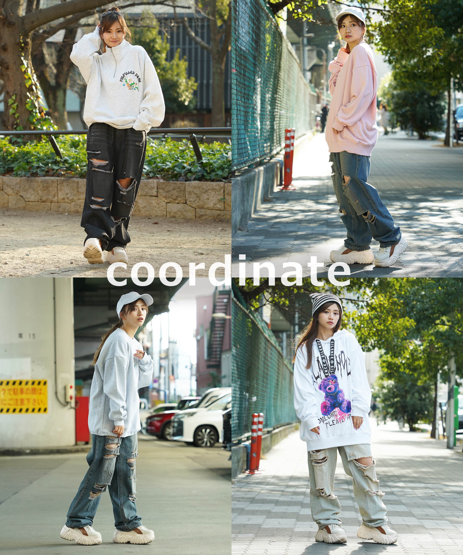 Dirty-Wished Brushing Wax Baggy Denim｜BORC｜デニムパンツ