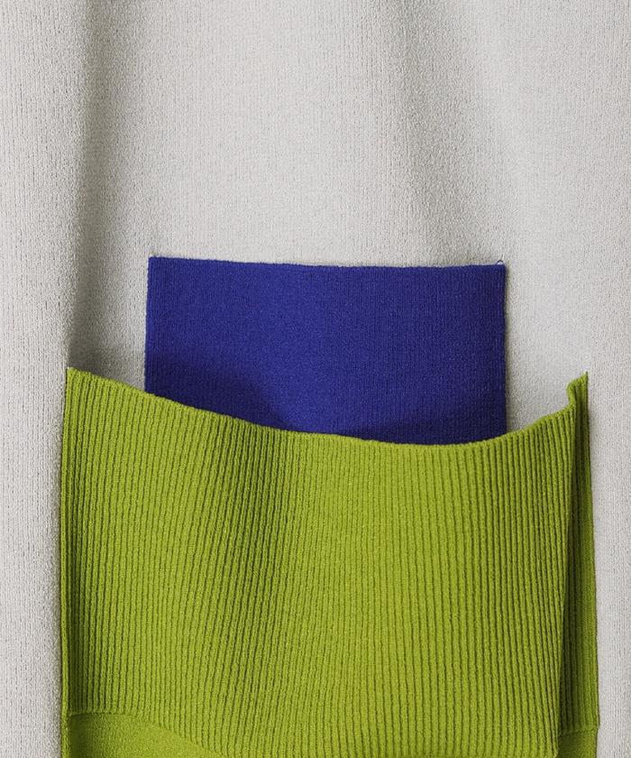 【限定値下げ中】UN3D.(アンスリード)ギャザーデザインプルオーバー ブルー UN3D. - TUCK GATHER SLEEVELES TOP / タックギャザースリーブ