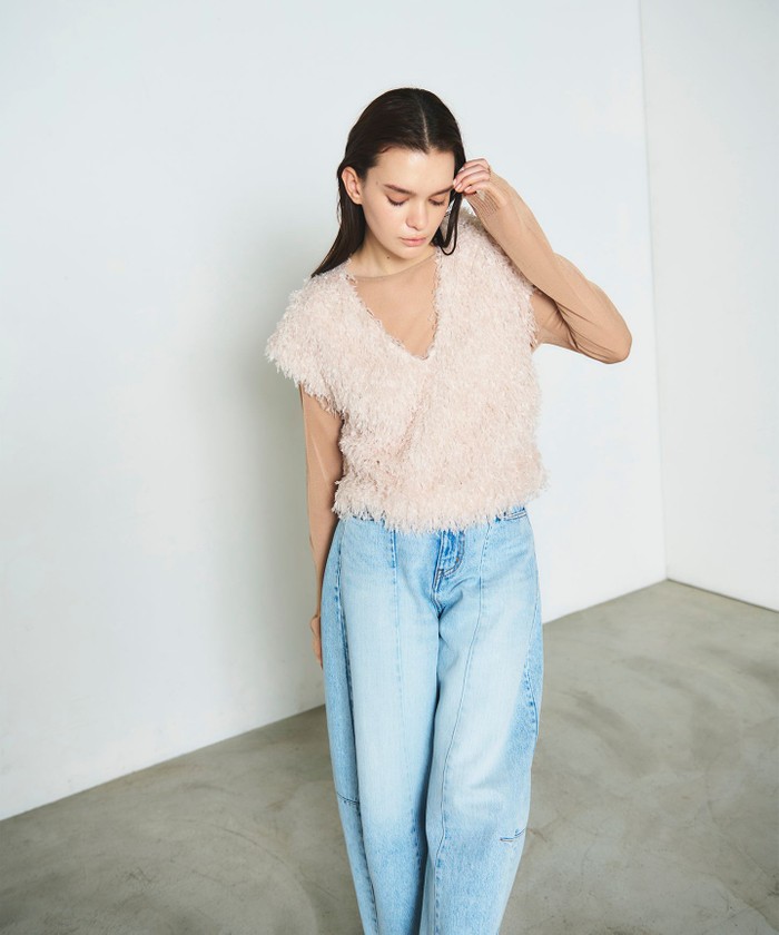 デニムコンビカットトップ　グレースコンチネンタル 楽天市場】デニムコンビカットトップ／グレースコンチネンタル