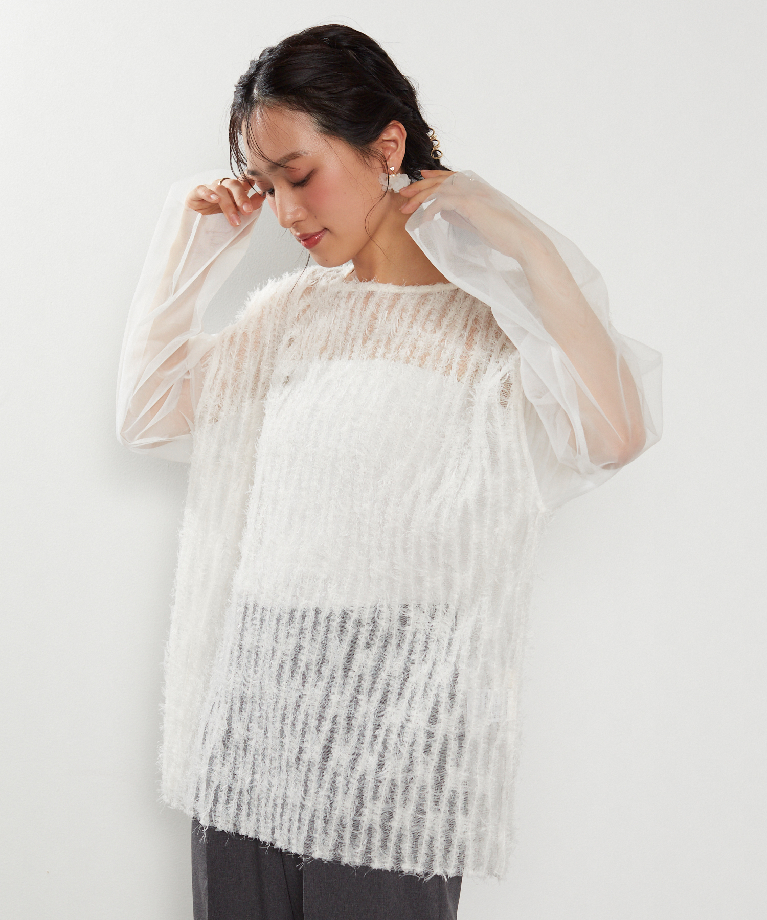 セール 50%OFF】マガシーク MAGASEEK シースルートップス