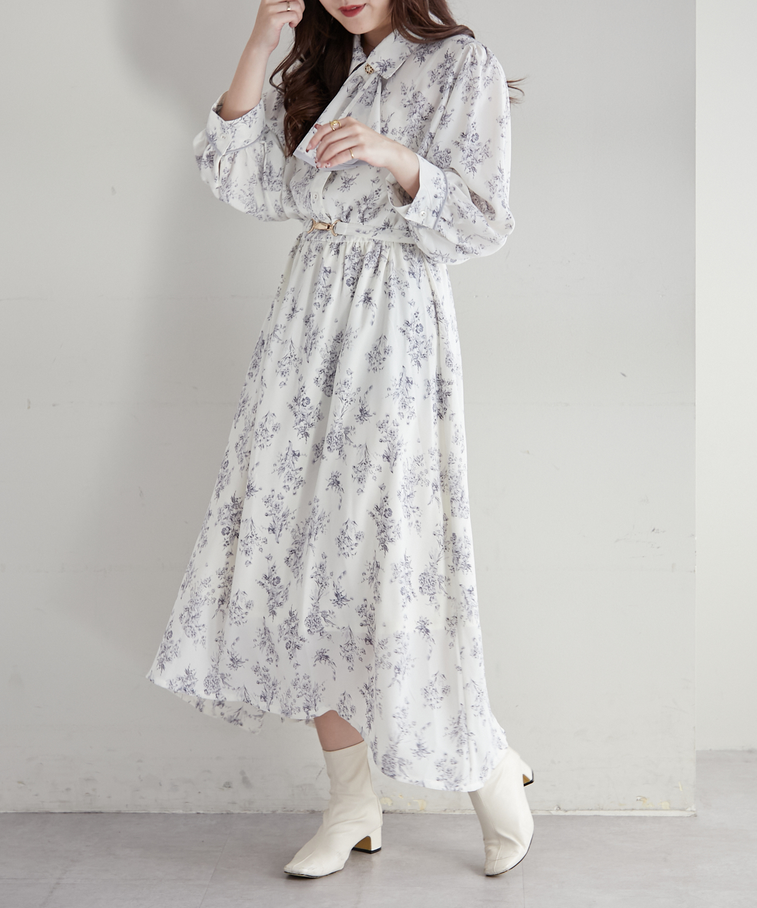 クーポン】【24SS】花柄タイ付ワンピース(505898188) | オリーブ