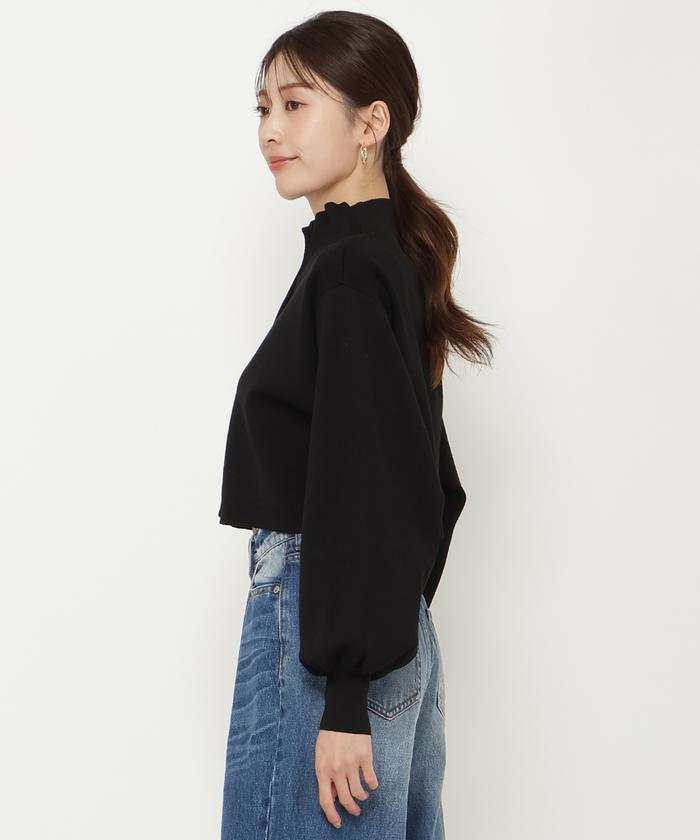 セール 60%OFF】スタンドネッククロップドニットジャケット セール 60%OFF】スタンドネッククロップドニットジャケット