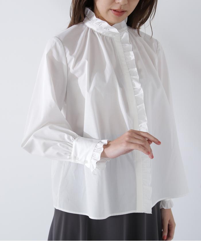 ⭐︎美品⭐︎ damefrank ハイネックフリルブラウス フリルハイネックブラウス – レディースファッション通販の夢