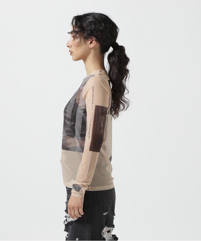 トップス MAISON SPECIAL/Photo Print Mesh Tops MAISON SPECIAL/メゾンスペシャル/Photo Print Mesh Tops