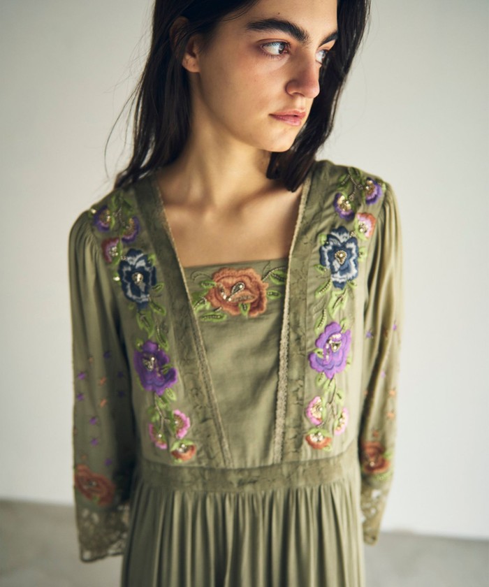 エスニックフラワー刺繍ワンピース / GRACE CONTINENTAL | GRACE