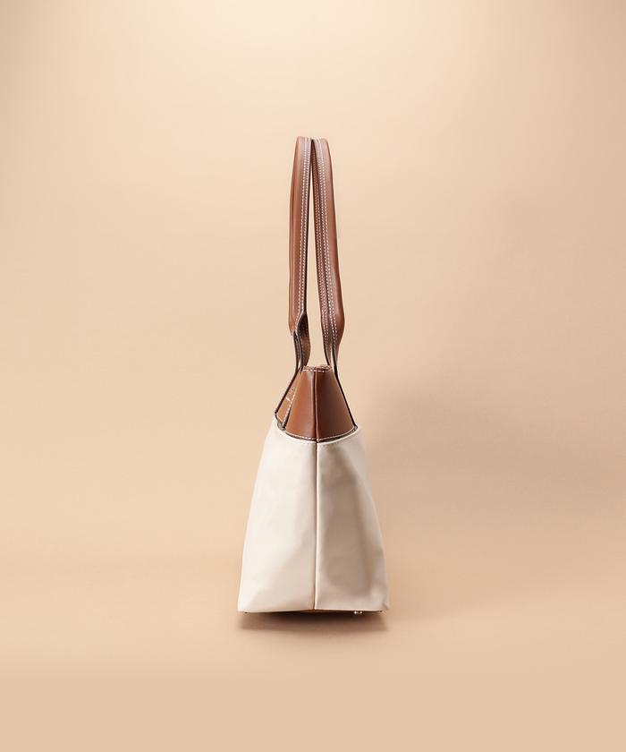 クーポン】【セール 50%OFF】シンプルナイロン×合皮トート 大