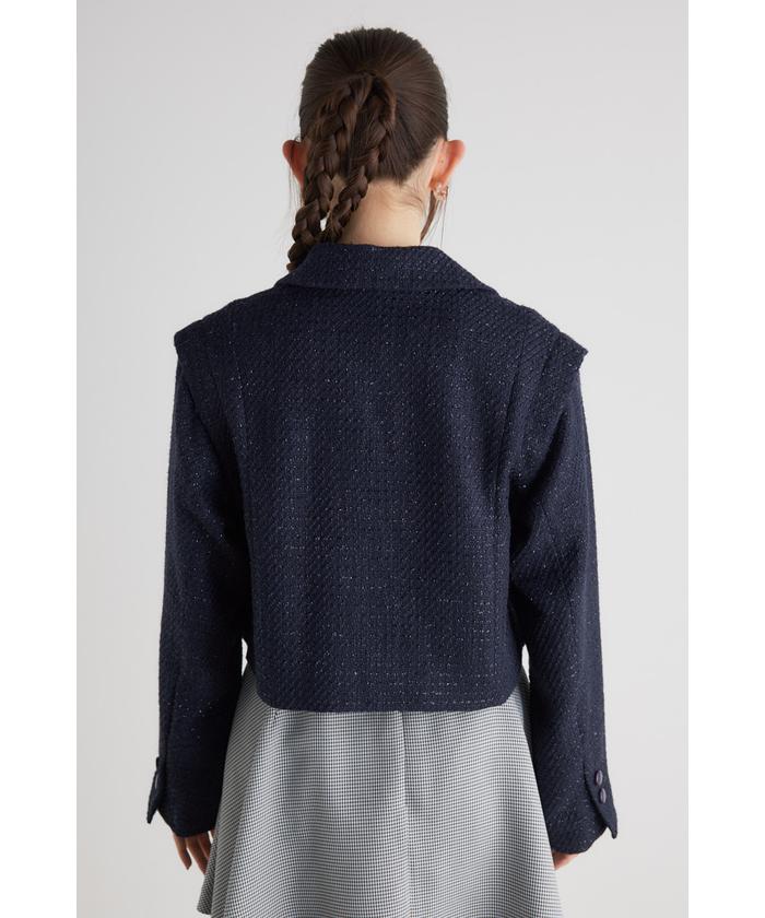 セール55%OFF】2wayショルダーツイードショート JK(505901809