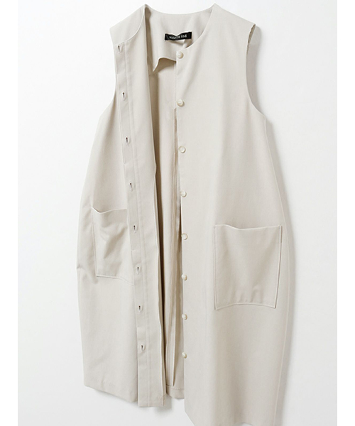 mizuiro ind｜フロント フライ コクーン ジレ front fly cocoon